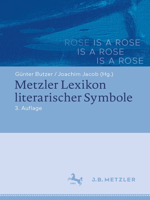 Cover image for Metzler Lexikon literarischer Symbole